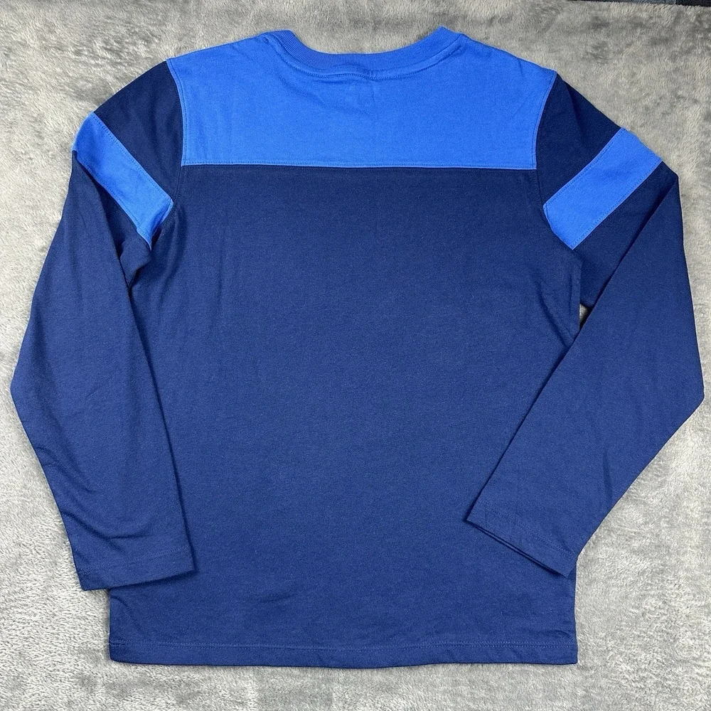 Gap Kids Large 32x22.5 Inch Long Sleeve‎ Shirt Blue White Sport Basketball NWT